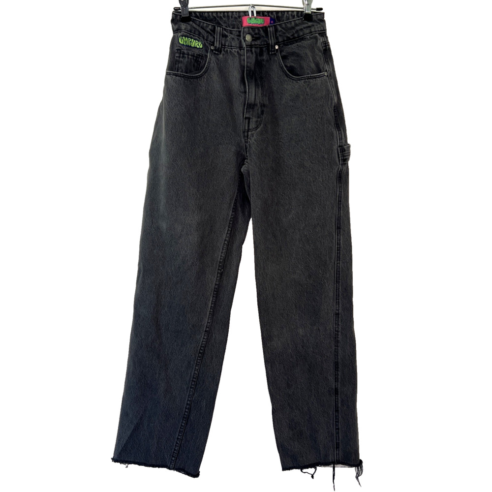 EMPYRE Jeans Womens 0 Faded Charcoal Tori Denim Skater Carpenter Baggy 0x27